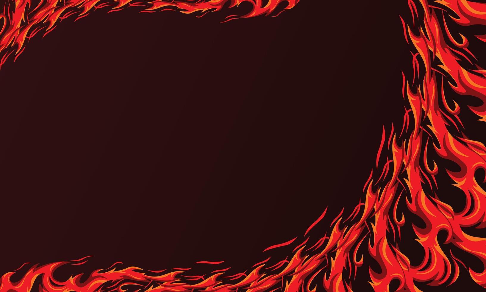 Blank background with flame decoration vector