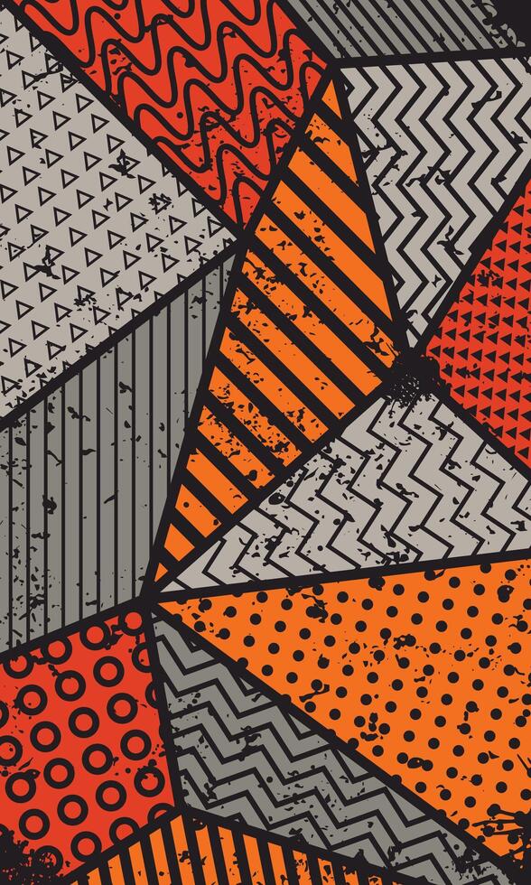 Abstract grunge background geometric shapes. Sports jersey fabric design template vector