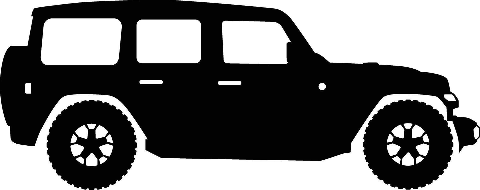 Side view car silhouette illustration vector