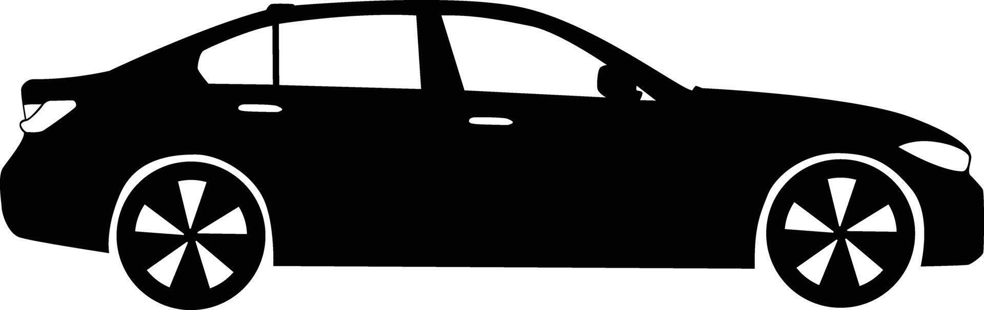 Sedan car silhouette illustration vector