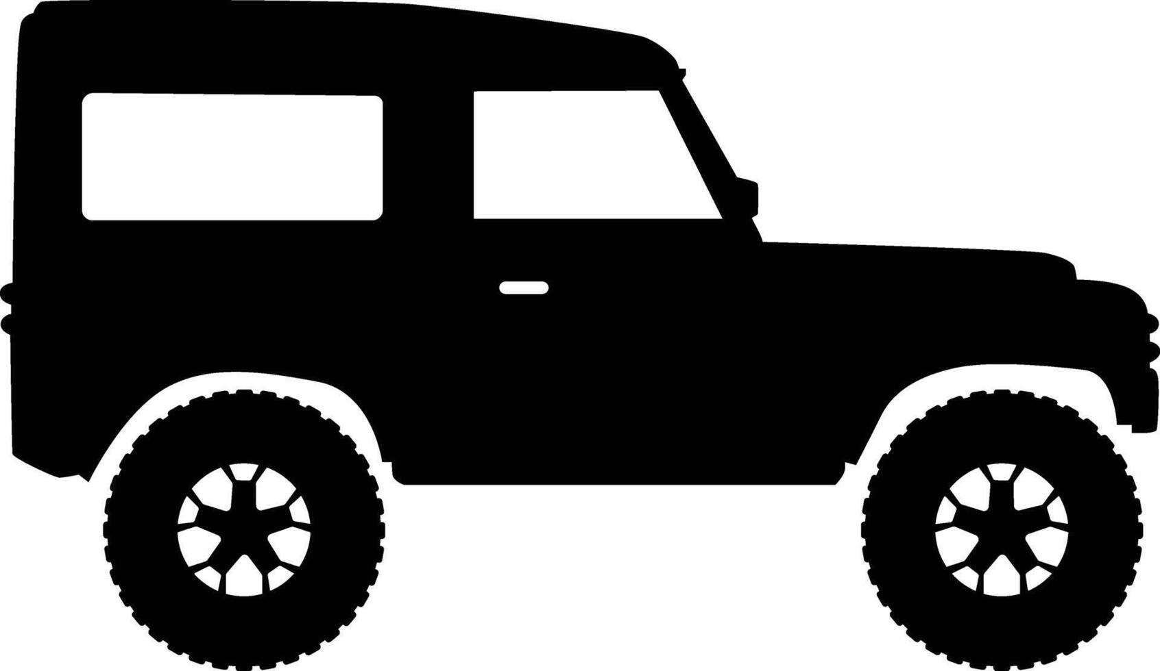 Side view car silhouette illustration vector