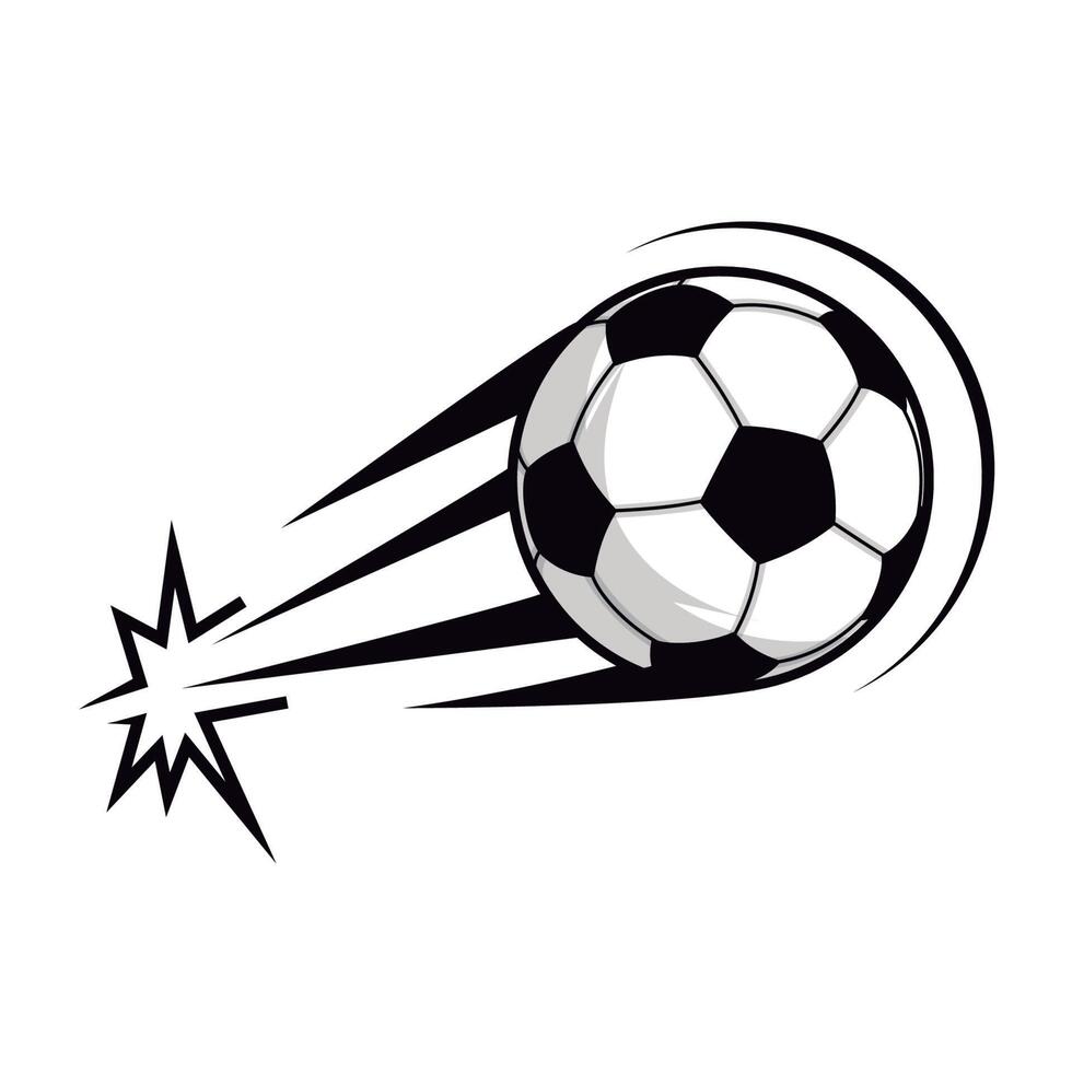fútbol pelota aislado en blanco antecedentes con rápido movimiento efecto vector