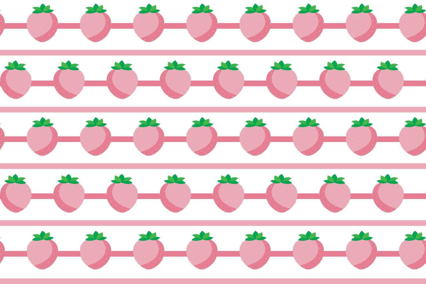 Illustration pattern, Abstract of strawberry fruit with pink line on white background. vector