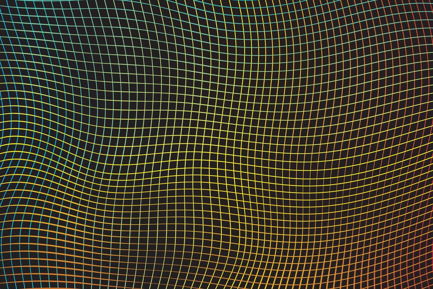 Illustration, Abstract multicolor line on black background. vector