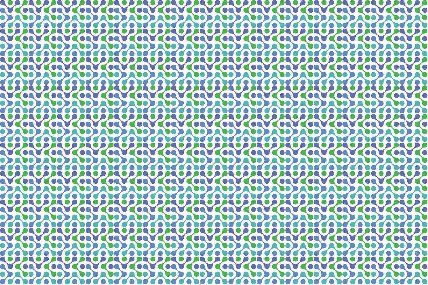 Illustration pattern, Abstract Geometric Style. Repeating of abstract multicolor of blue and green in circle shape on white background. vector