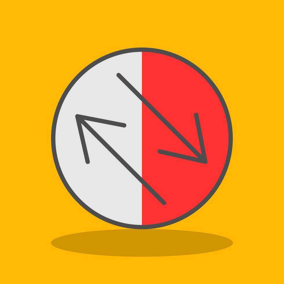 Swap Filled Shadow Icon vector