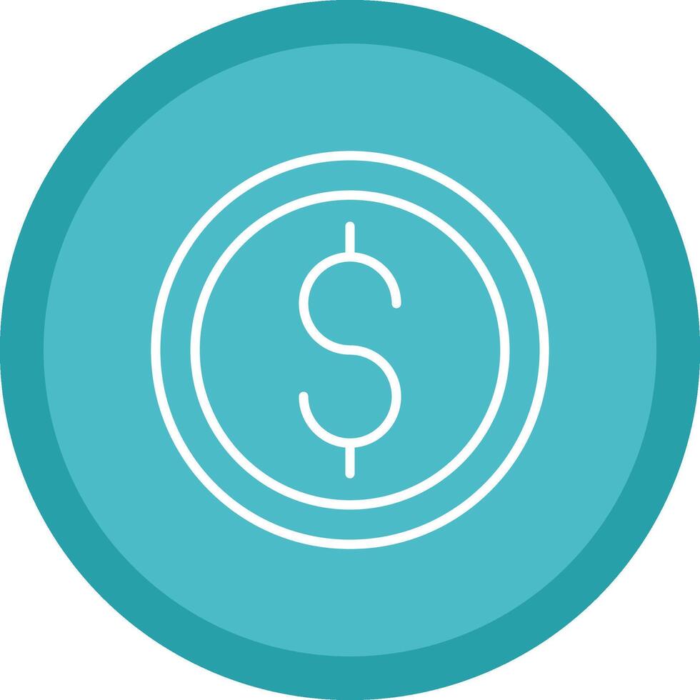 Coin Line Multi Circle Icon vector