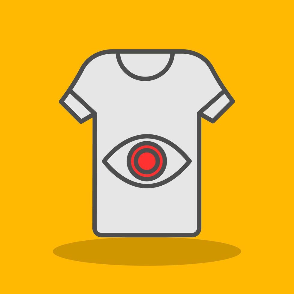 T Shirt Filled Shadow Icon vector
