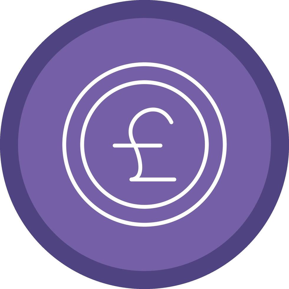 Pounds Line Multi Circle Icon vector