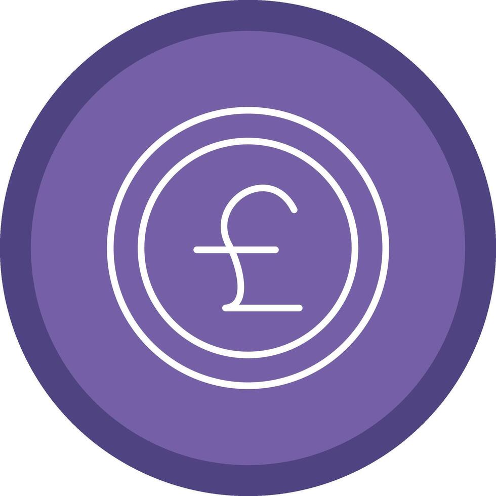 Pounds Line Multi Circle Icon vector