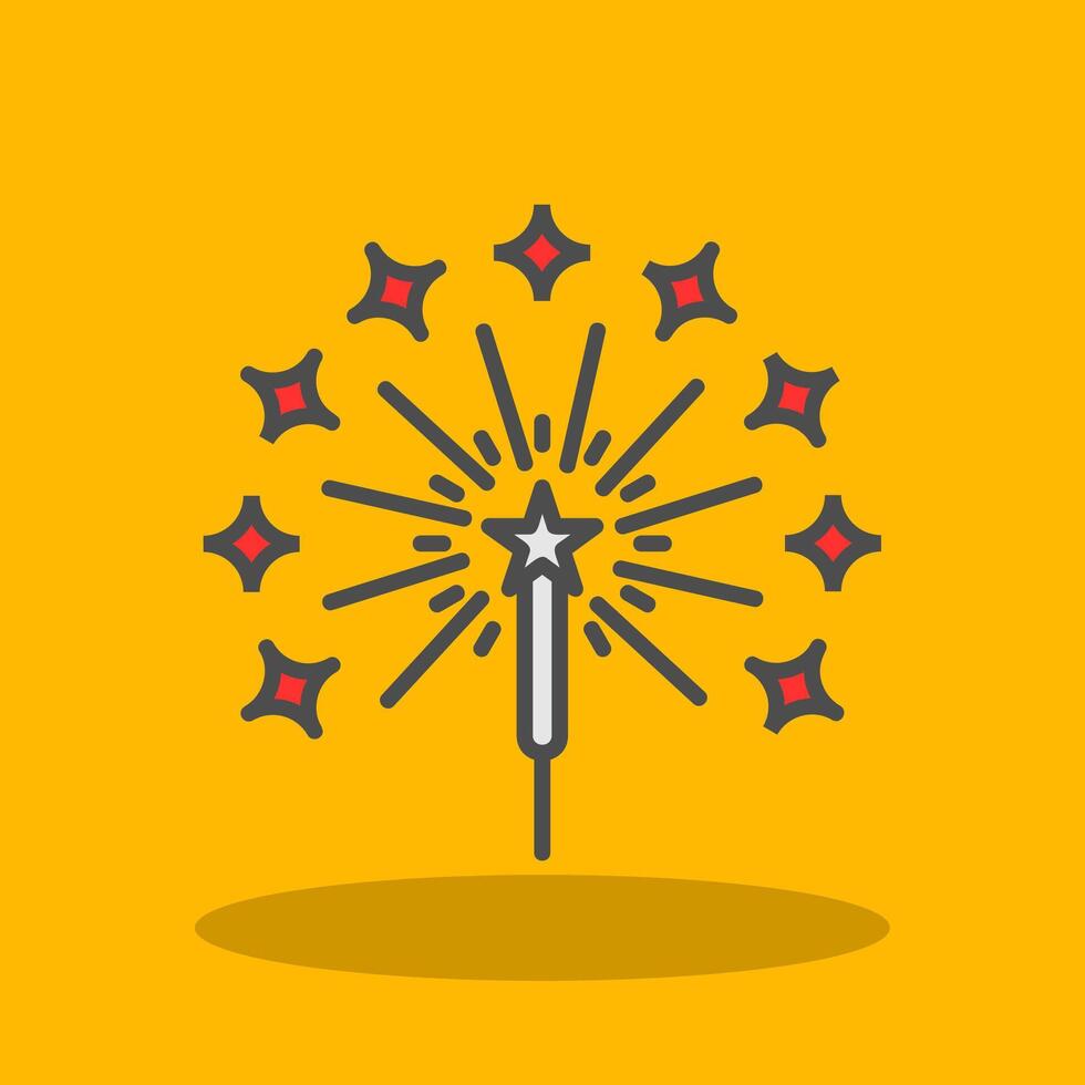 Bengal Light Filled Shadow Icon vector