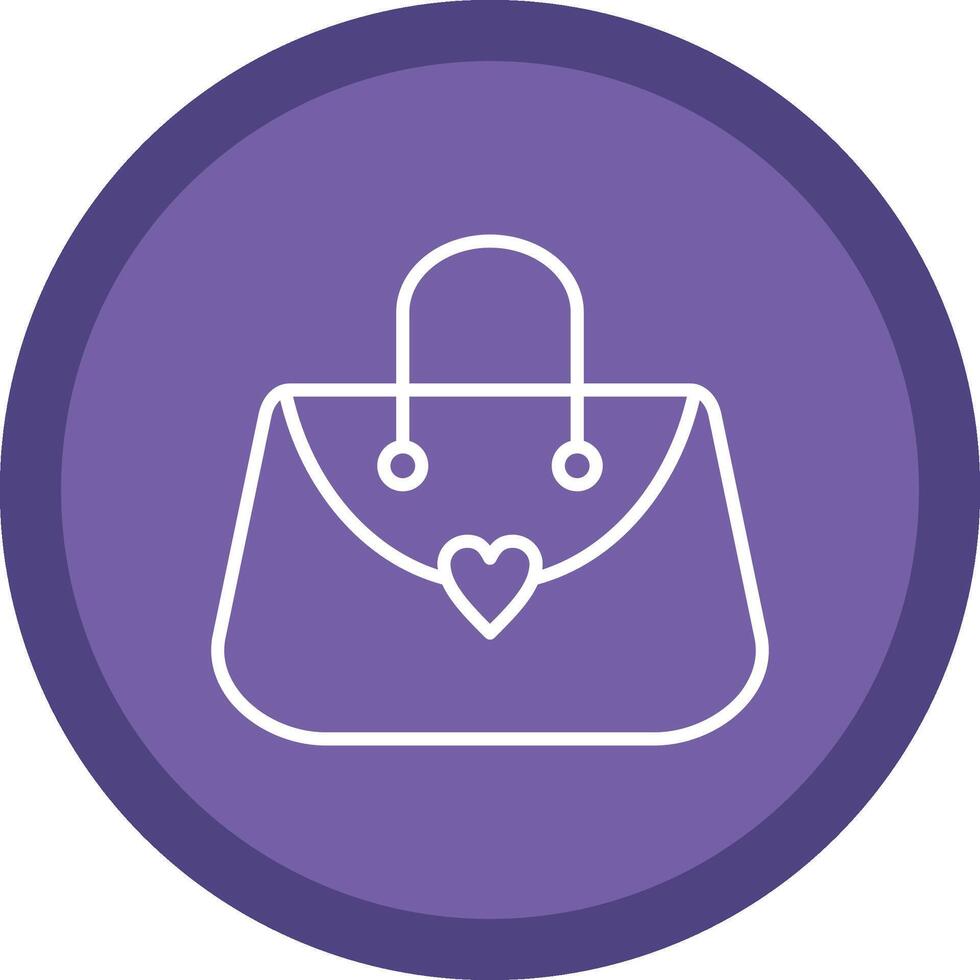 Purse Line Multi Circle Icon vector
