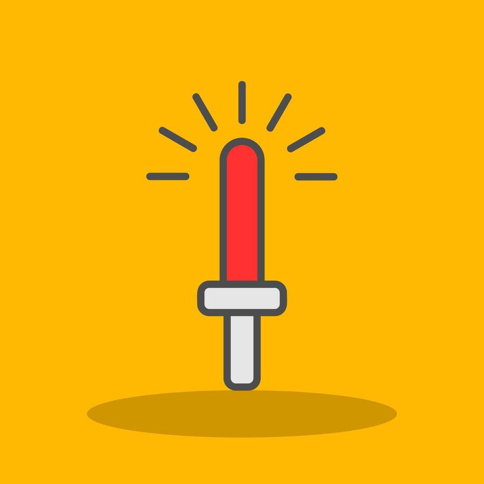 Light Stick Filled Shadow Icon vector