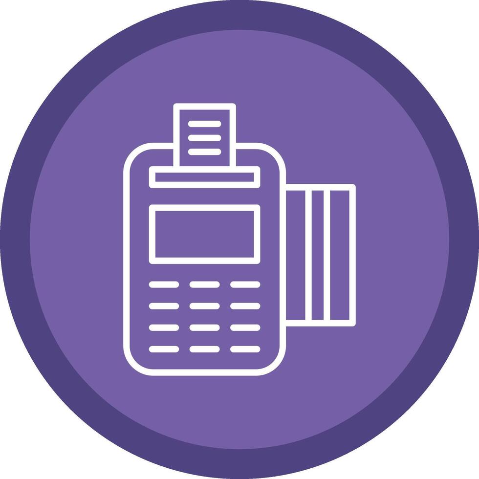 Pos Terminal Line Multi Circle Icon vector