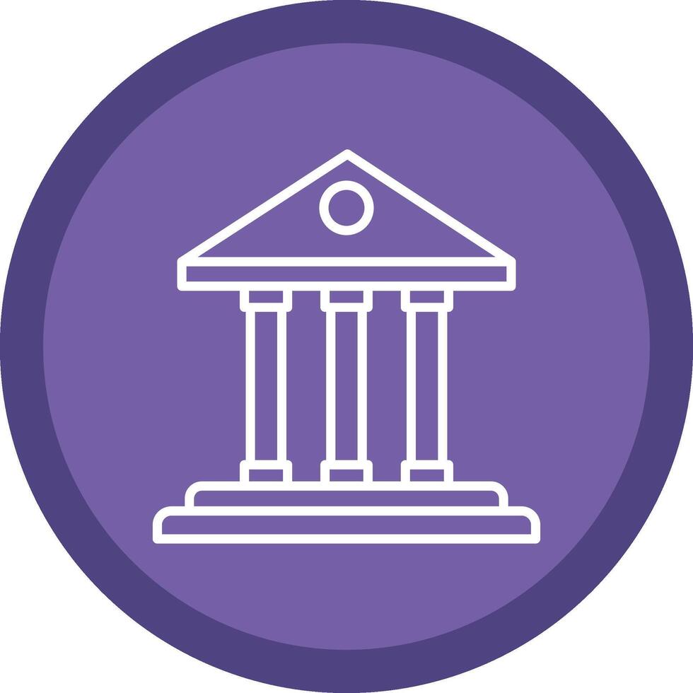 Bank Line Multi Circle Icon vector
