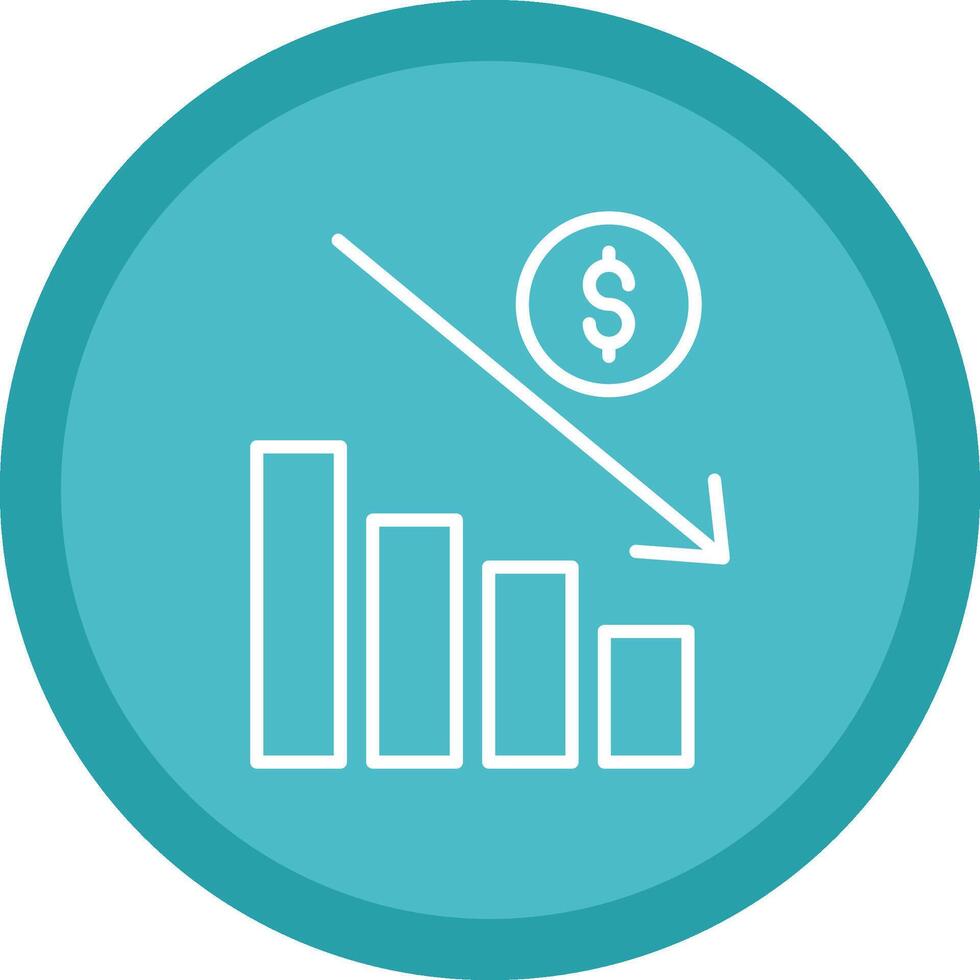 Losses Line Multi Circle Icon vector