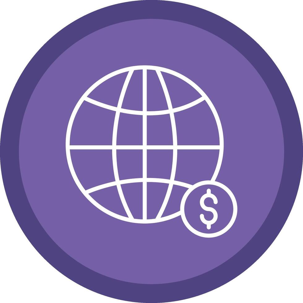 Global Economy Line Multi Circle Icon vector