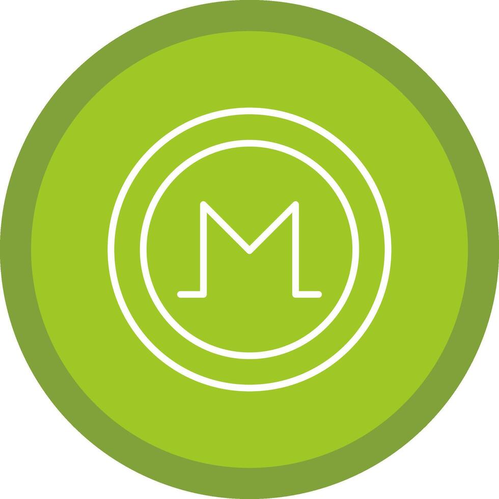 Monero Line Multi Circle Icon vector