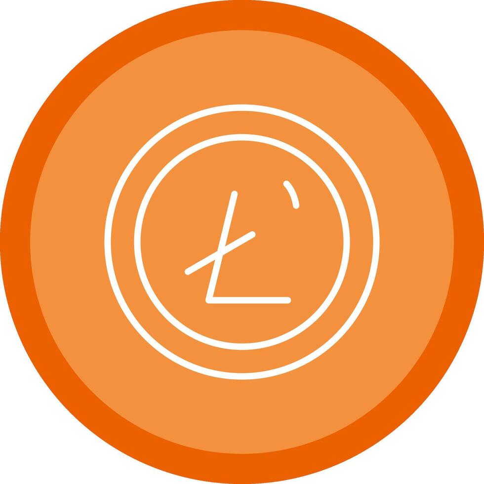 Litecoin Line Multi Circle Icon vector