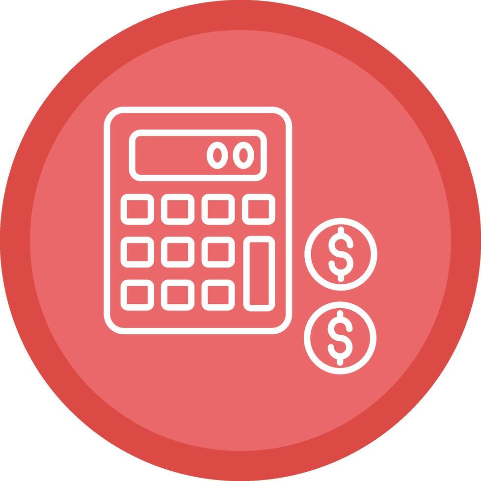 Accounting Line Multi Circle Icon vector