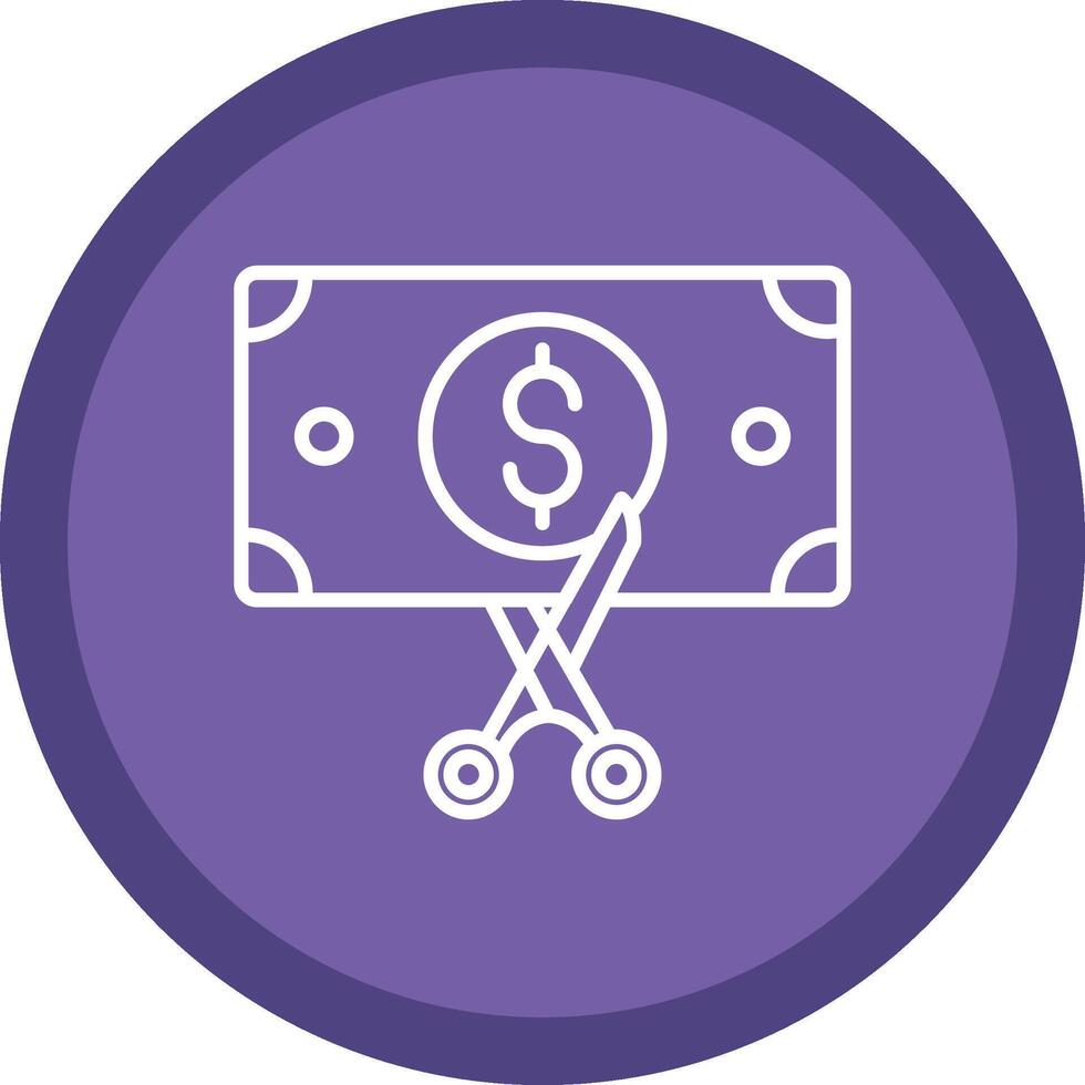 Cutting Line Multi Circle Icon vector