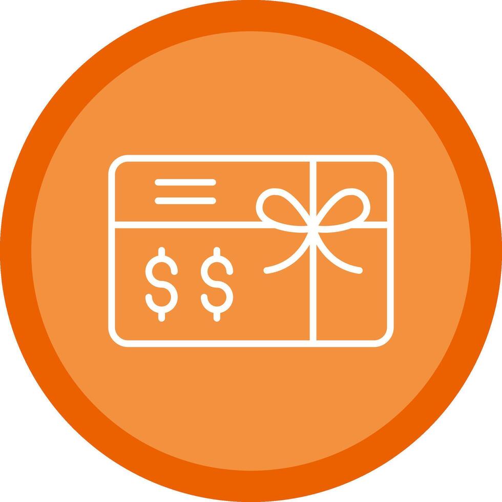 Gift Card Line Multi Circle Icon vector