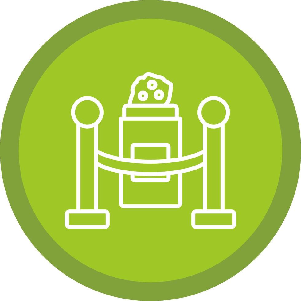 Precious Stone Line Multi Circle Icon vector