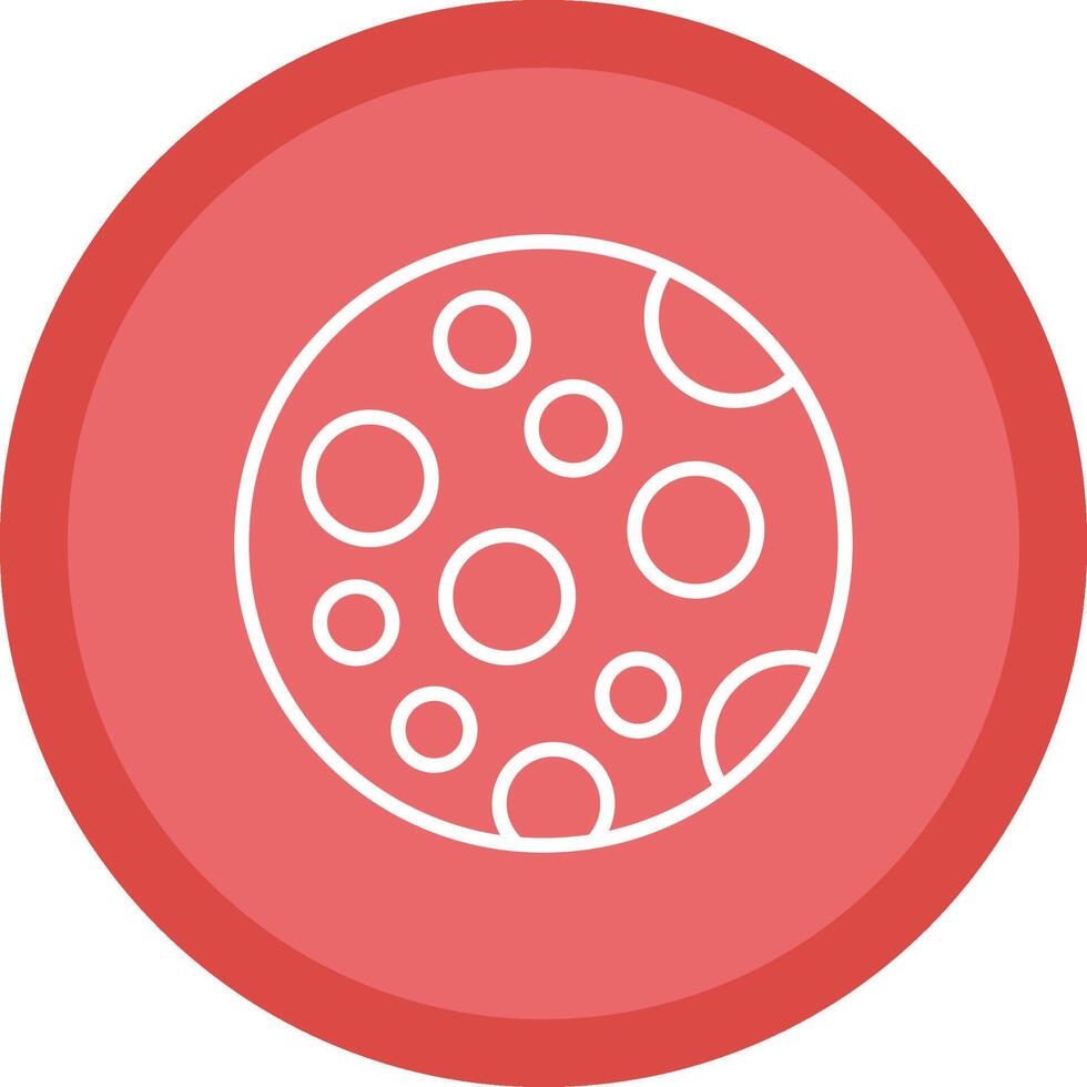 Moon Line Multi Circle Icon vector