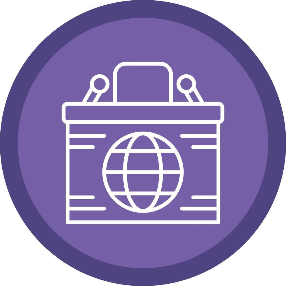 Desk Line Multi Circle Icon vector