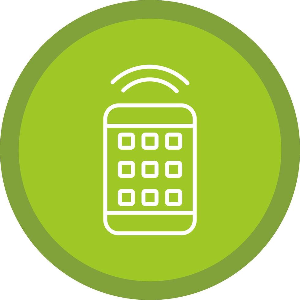Remote Control Line Multi Circle Icon vector