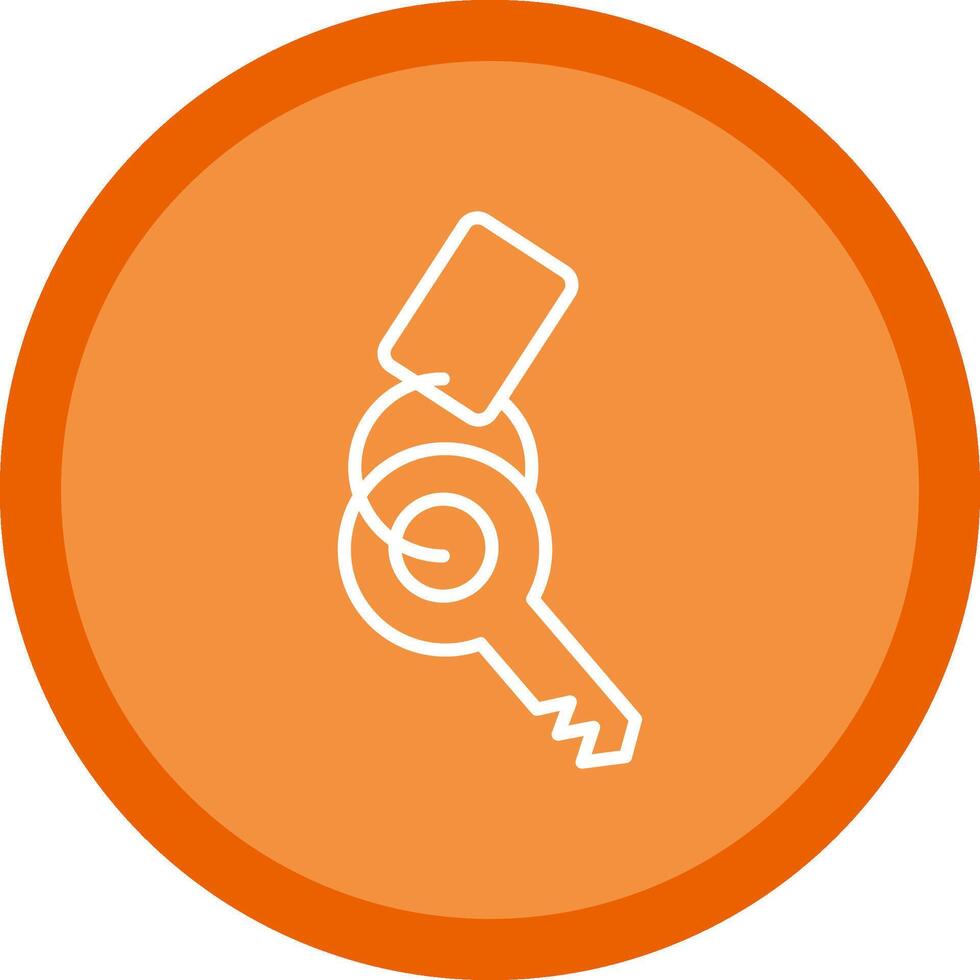 Keychain Line Multi Circle Icon vector