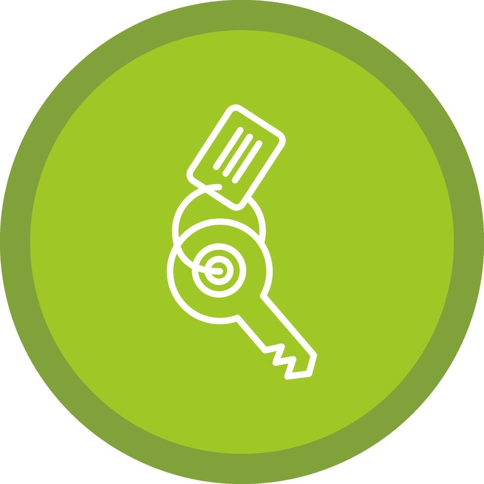Keychain Line Multi Circle Icon vector
