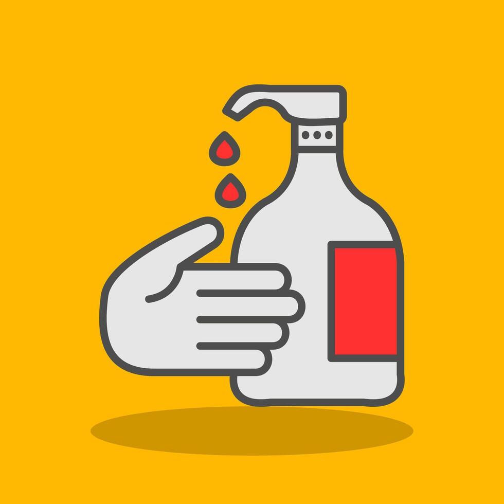 Hand Wash Filled Shadow Icon vector