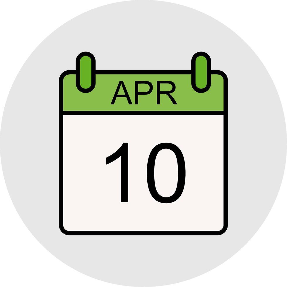 April Line Filled Light Icon vector