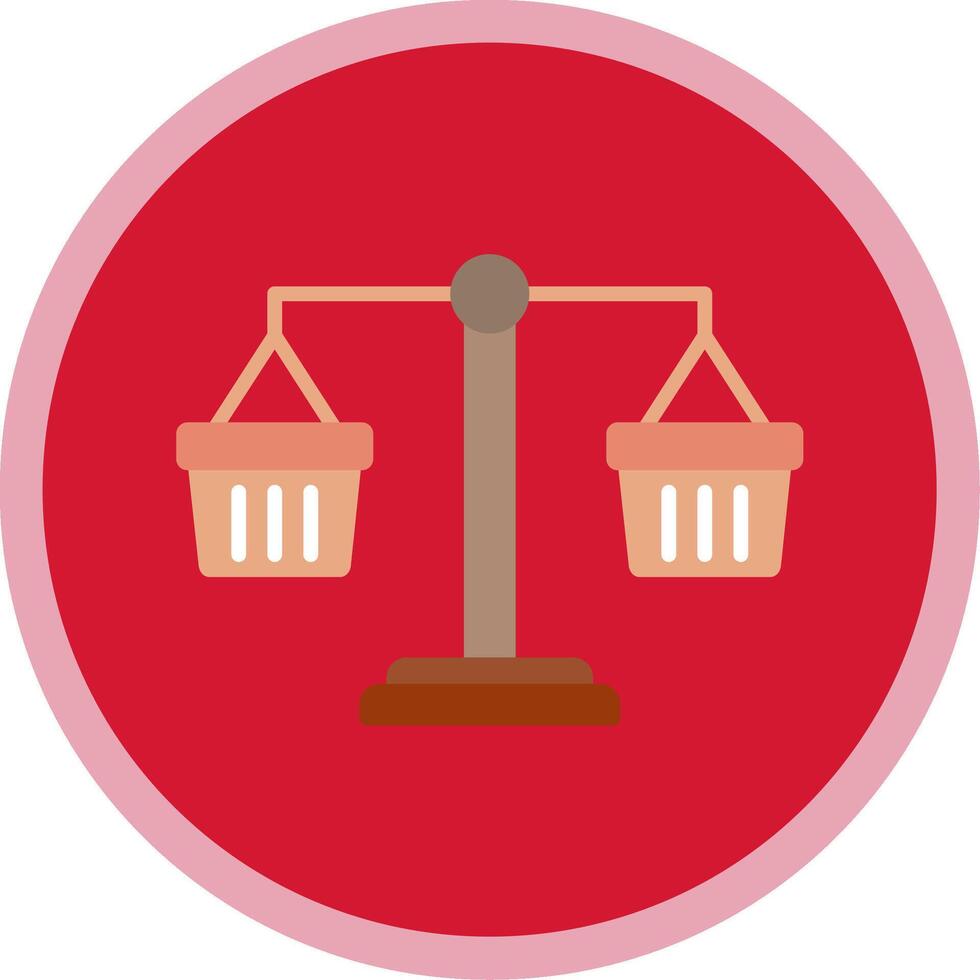 Commercial Law Flat Multi Circle Icon vector