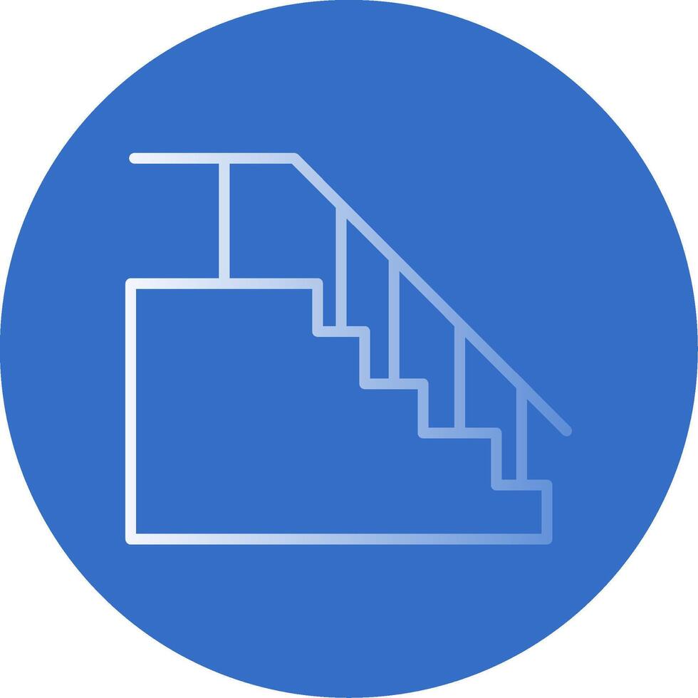 Stairs Flat Bubble Icon vector