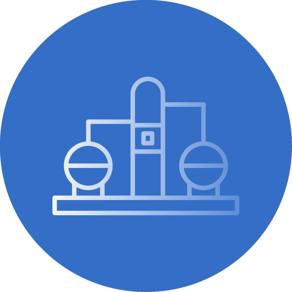 Refinery Flat Bubble Icon vector
