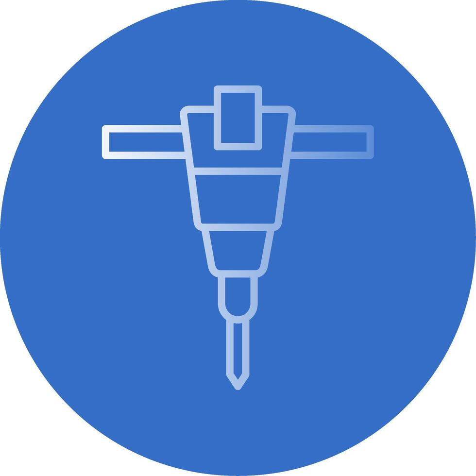 Jackhammer Flat Bubble Icon vector