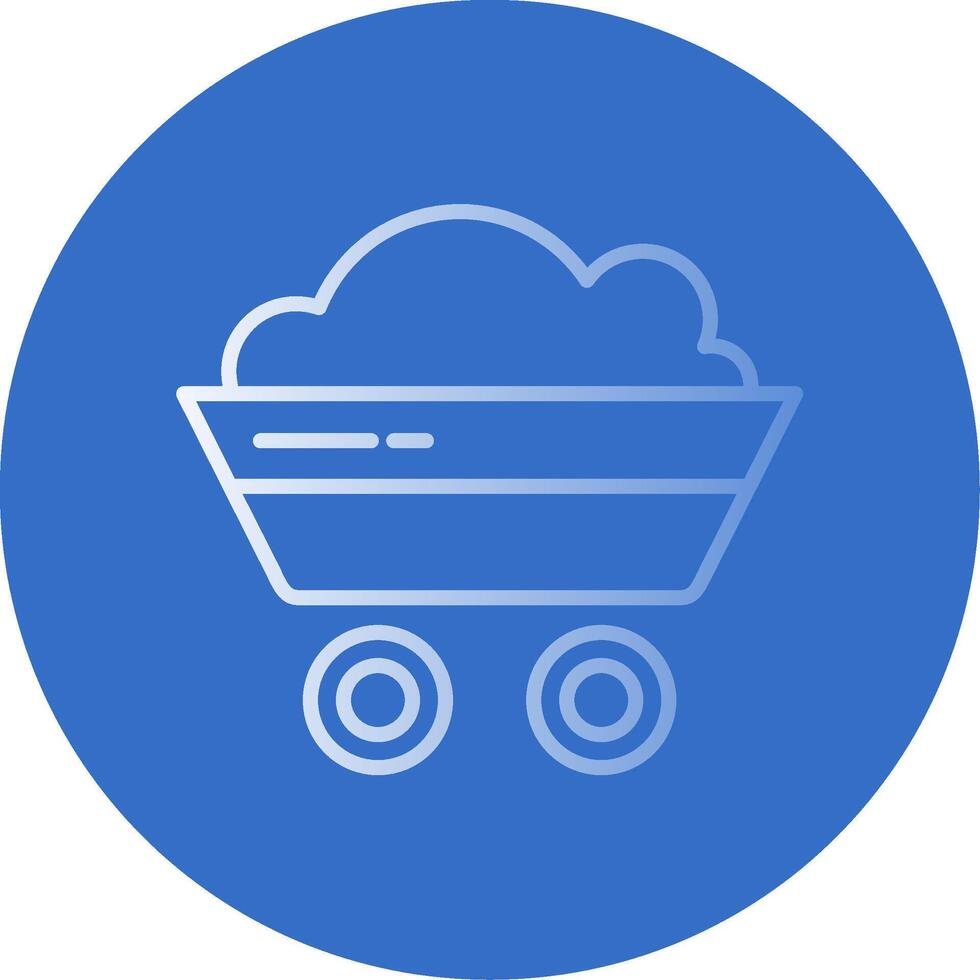 Coal Mining Flat Bubble Icon vector