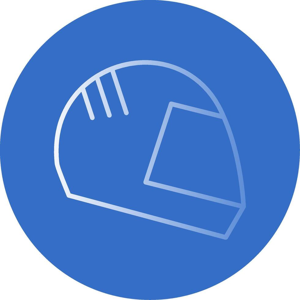 Bike Helmet Flat Bubble Icon vector