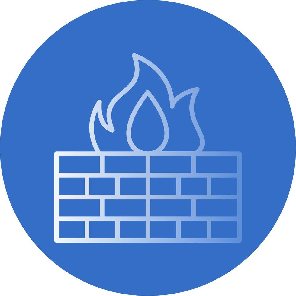 Firewall Flat Bubble Icon vector
