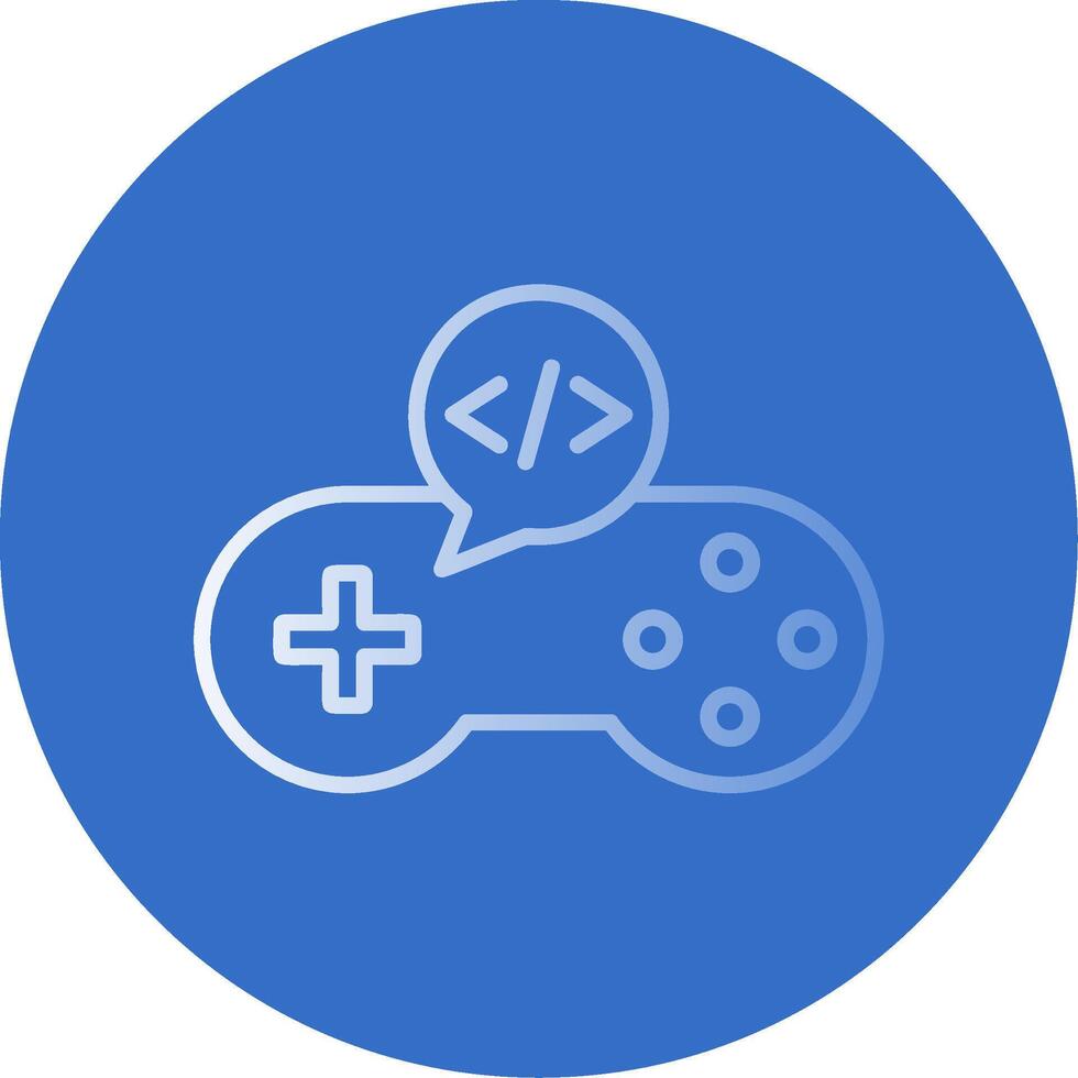 Game Develop Flat Bubble Icon vector