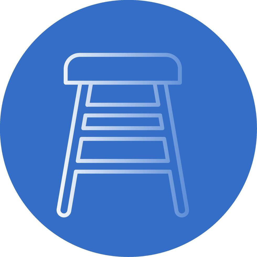 Bar Stool Flat Bubble Icon vector