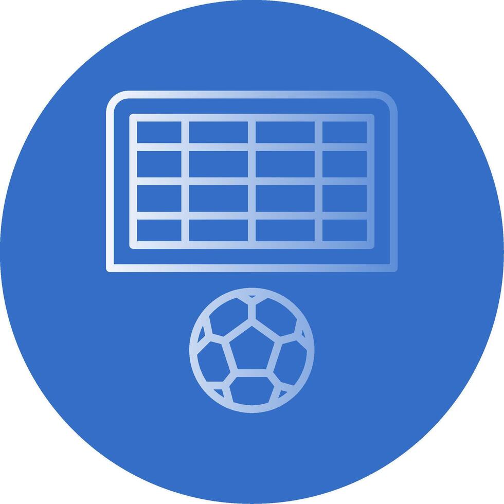 Football Goal Flat Bubble Icon vector