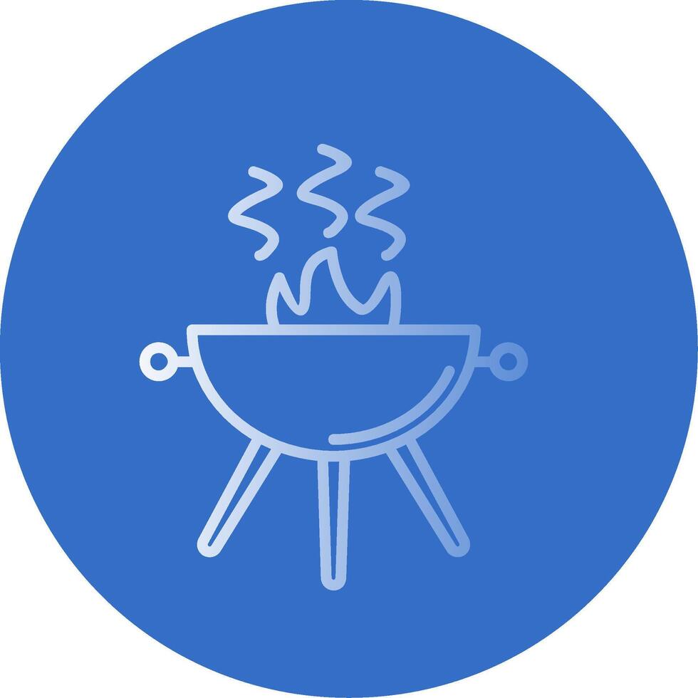 Grill Flat Bubble Icon vector