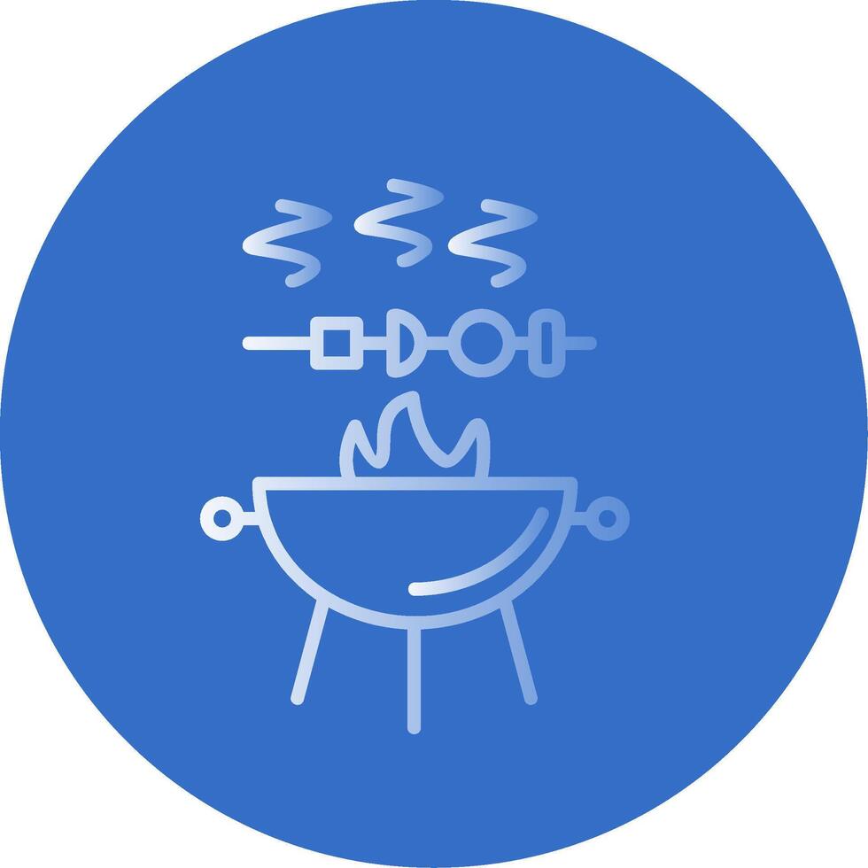Skewer Flat Bubble Icon vector