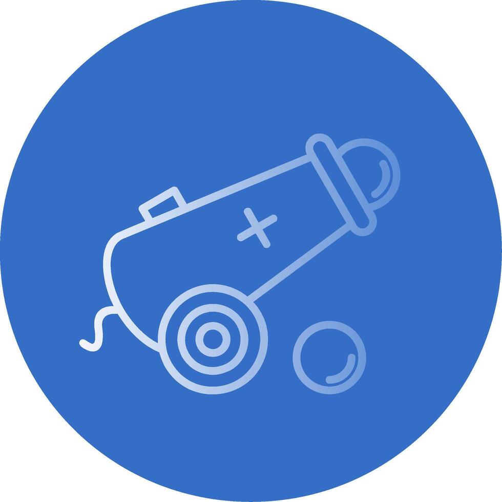 Cannon Flat Bubble Icon vector
