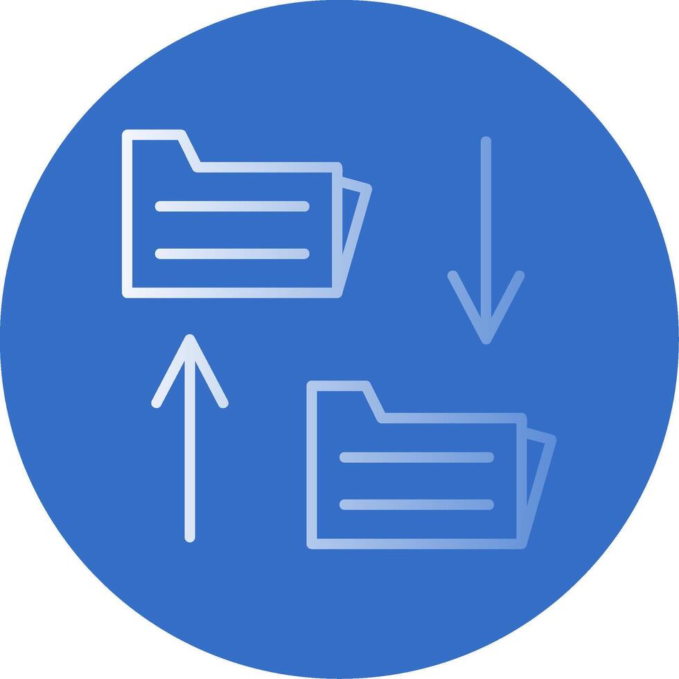 File Sharing Flat Bubble Icon vector