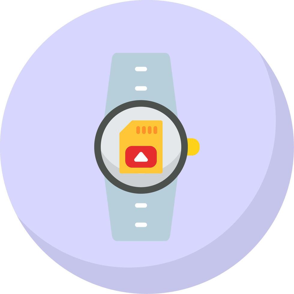 Sim Card Flat Bubble Icon vector