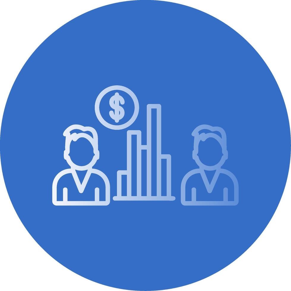Team Revenue Flat Bubble Icon vector